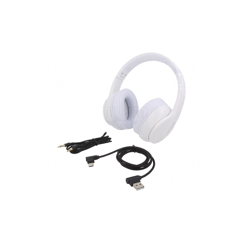 Wireless Headphones with Microphone White | Electronic-mag.ro | Componente Electronice