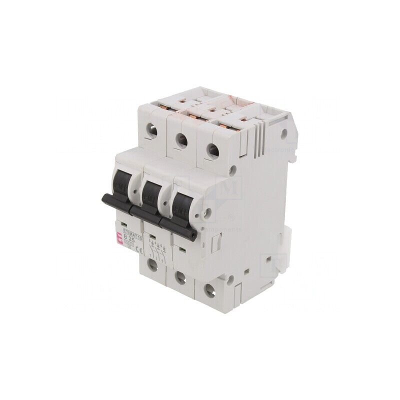 Întrerupător de Supracurent 25A 3 Poli 230/400VAC 10kA | Electronic-mag.ro | Componente Electronice