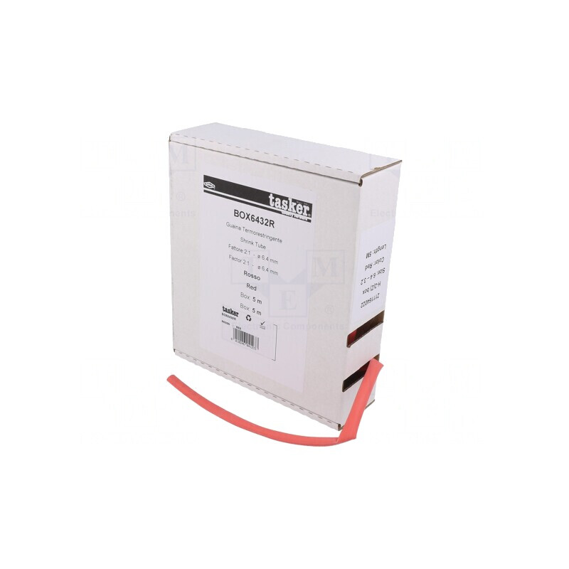 Manșon Termocontractabil 6,4mm 5m Roșu | Electronic-mag.ro | Componente Electronice