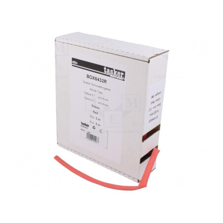 Manșon Termocontractabil 6,4mm 5m Roșu | Electronic-mag.ro | Componente Electronice
