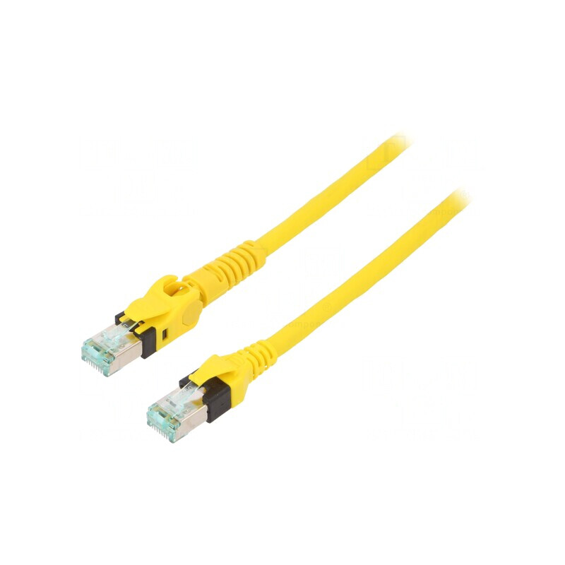 Patch cord galben S/FTP Cat6a 1m | Electronic-mag.ro | Componente Electronice