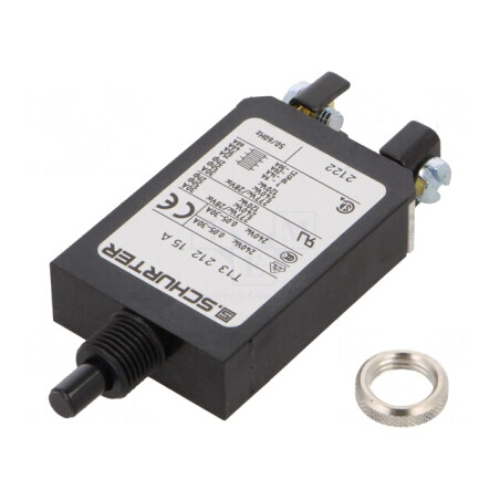 Întrerupător de Supracurent 240VAC 28VDC 15A SPST IP40 | Electronic-mag.ro | Componente Electronice