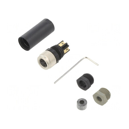 Mufă M8 4P mamă pe cablu IP67 30V | Electronic-mag.ro | Componente Electronice