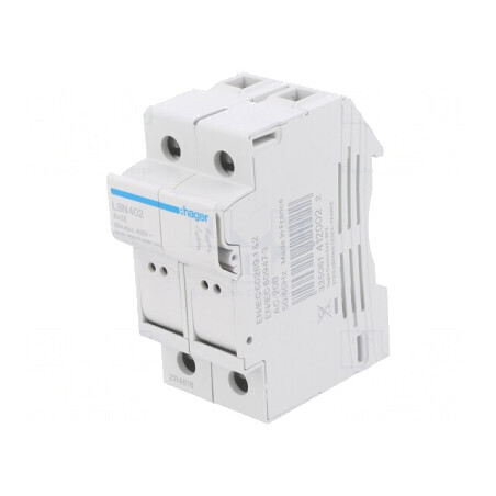 Separator cu Fuzibil 8x32mm pentru Șină DIN 25A 400V 2 Poli | Electronic-mag.ro | Componente Electronice