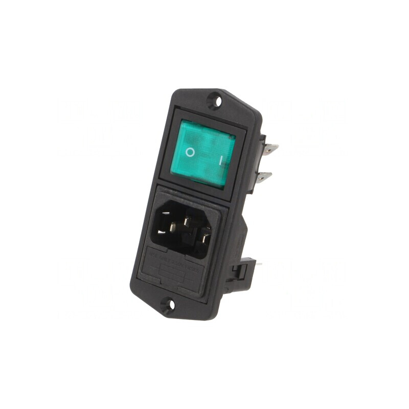 Conector Alimentare AC Tată 10A 250V IEC 60320 | Electronic-mag.ro | Componente Electronice