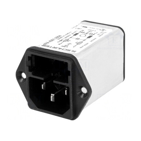Conector AC Soclu Tată 6A 250V IEC 60320 KFA | Electronic-mag.ro | Componente Electronice