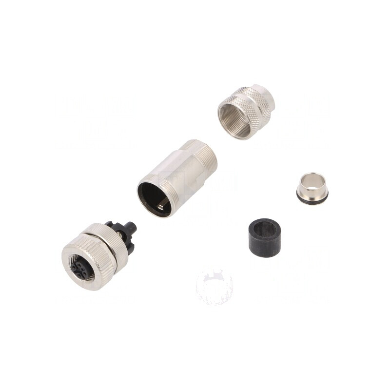 Conector M12 Mufă Mamă 5-PIN IP67 Aurit | Electronic-mag.ro | Componente Electronice