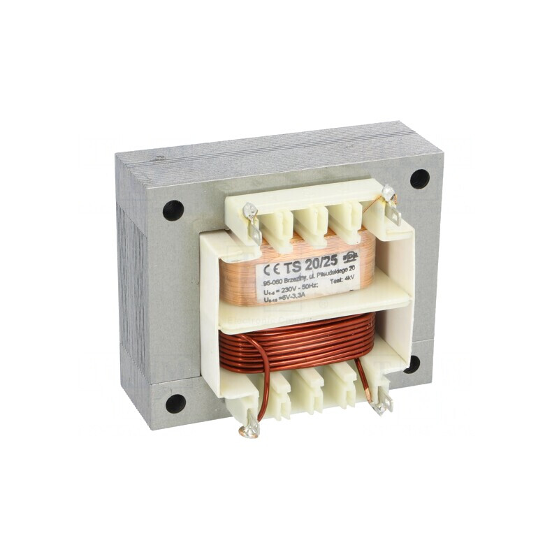 Transformator Alimentare 20VA 230V 6V 3.3A Cu Ochiuri | Electronic-mag.ro | Componente Electronice