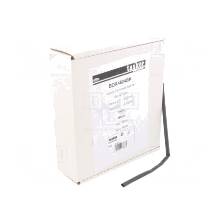 Manșon Termocontractabil Negru 4,8mm x 10m | Electronic-mag.ro | Componente Electronice