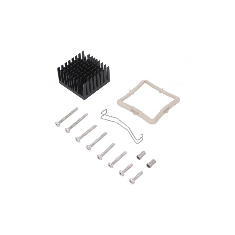 Radiator Negru cu Aripioare 35x35x19.5mm | Electronic-mag.ro | Componente Electronice