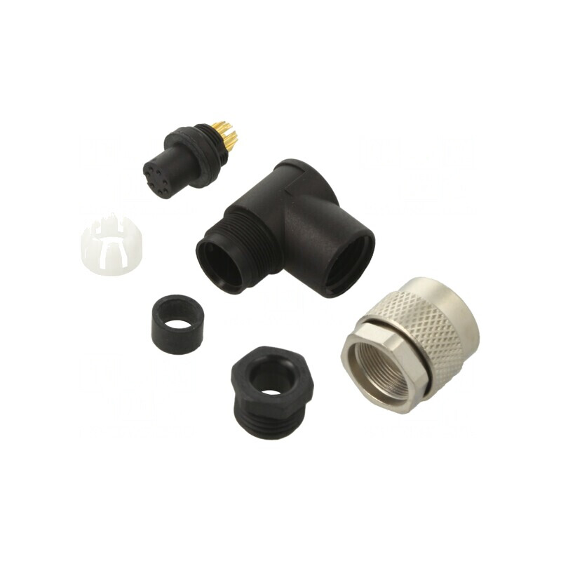 Conector M9 Mufă Mamă Aurit 125V IP67 7 PIN Pe Cablu | Electronic-mag.ro | Componente Electronice