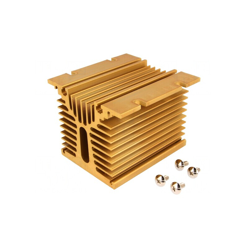 Radiator Extrudat Aurie 104mm pentru Relee SSR Trifazate | Electronic-mag.ro | Componente Electronice Radiator Extrudat Aurie 104mm pentru Relee SSR Trifazate | Electronic-mag.ro | Componente Electronice