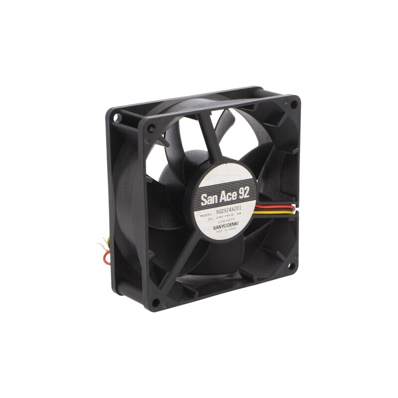 Ventilator axial DC 24V 92mm 150m3/h 44dBA cu bilă | Electronic-mag.ro | Componente Electronice