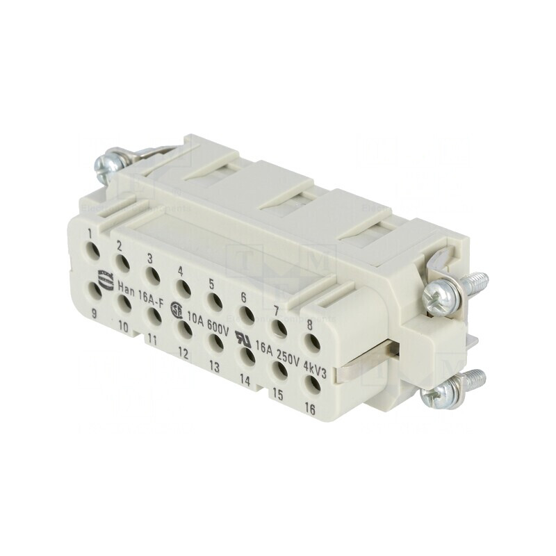 Conector HDC Mamă Han 16A 250V 16 PIN | Electronic-mag.ro | Componente Electronice