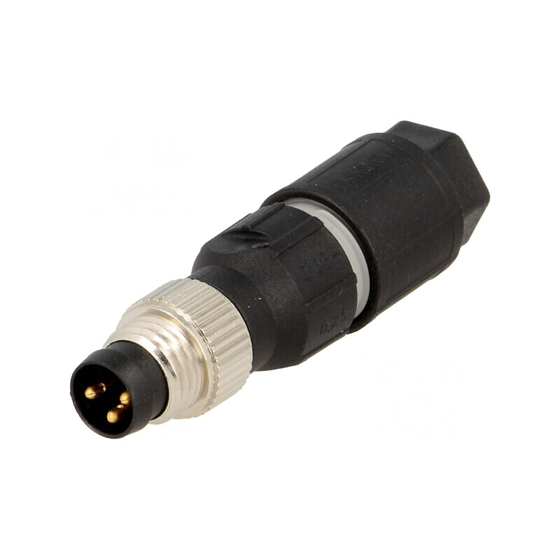 Conector M8 tată 3 pini cablu filet 4A | Electronic-mag.ro | Componente Electronice