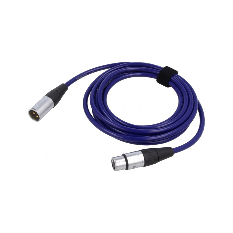 Cablu XLR 3pin Masculin-Feminin 3m Albastru | Electronic-mag.ro | Componente Electronice Cablu XLR 3pin Masculin-Feminin 3m Albastru | Electronic-mag.ro | Componente Electronice