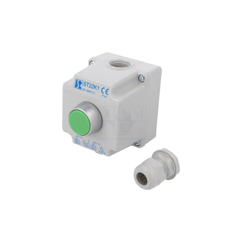 "Casetă de Comandă ST22 cu 1 Buton IP65 Plastic NO" | Electronic-mag.ro | Componente Electronice