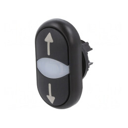 Comutator dublu 22mm negru | Electronic-mag.ro | Componente Electronice