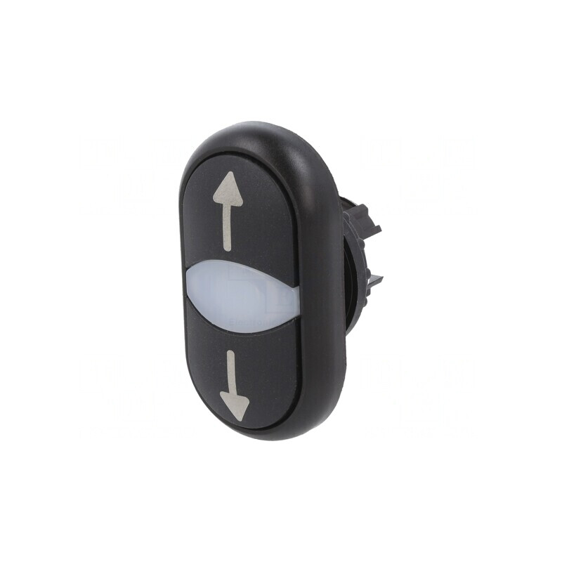 Comutator dublu 22mm negru | Electronic-mag.ro | Componente Electronice