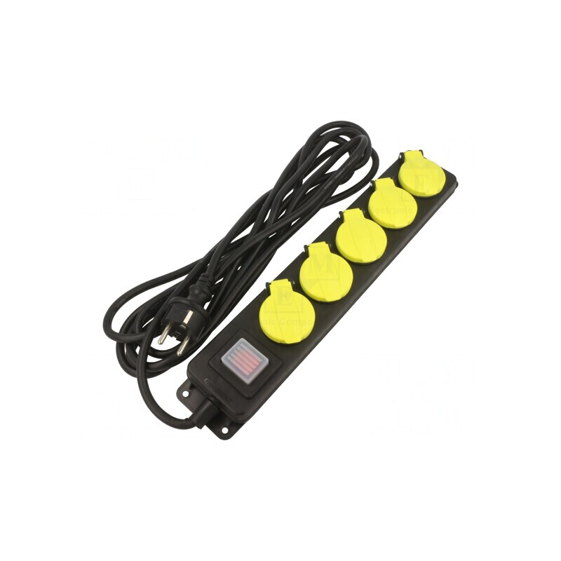 Prelungitor 5 Prize Negru 5m 16A | Electronic-mag.ro | Componente Electronice