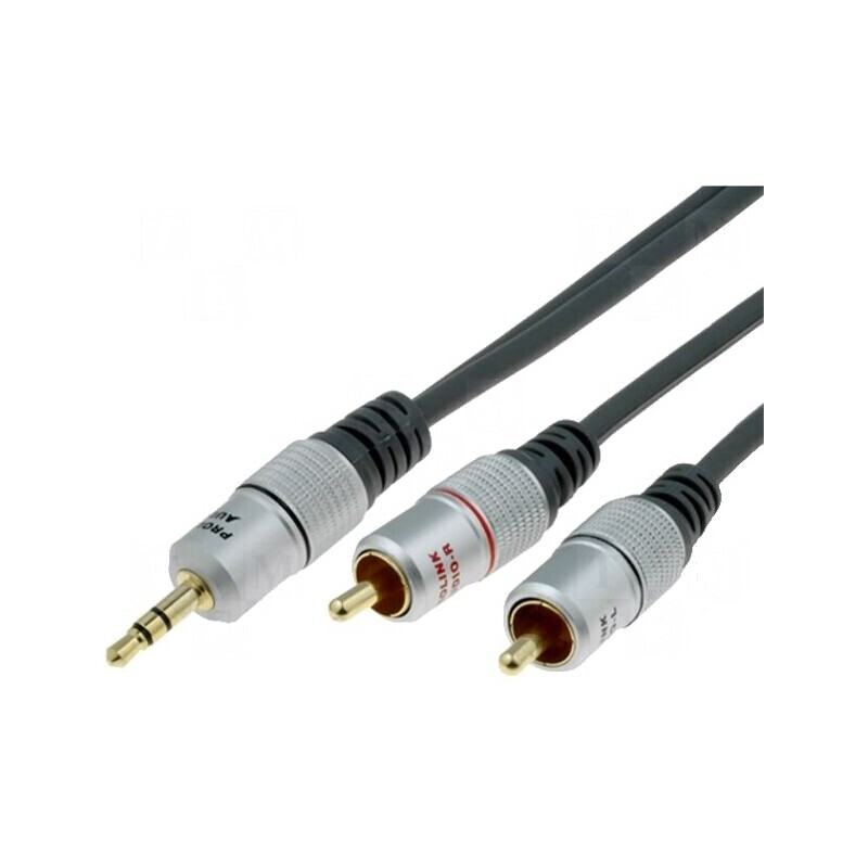 Cablu Audio Jack 3,5mm la RCA, 10m, Negru | Electronic-mag.ro | Componente Electronice