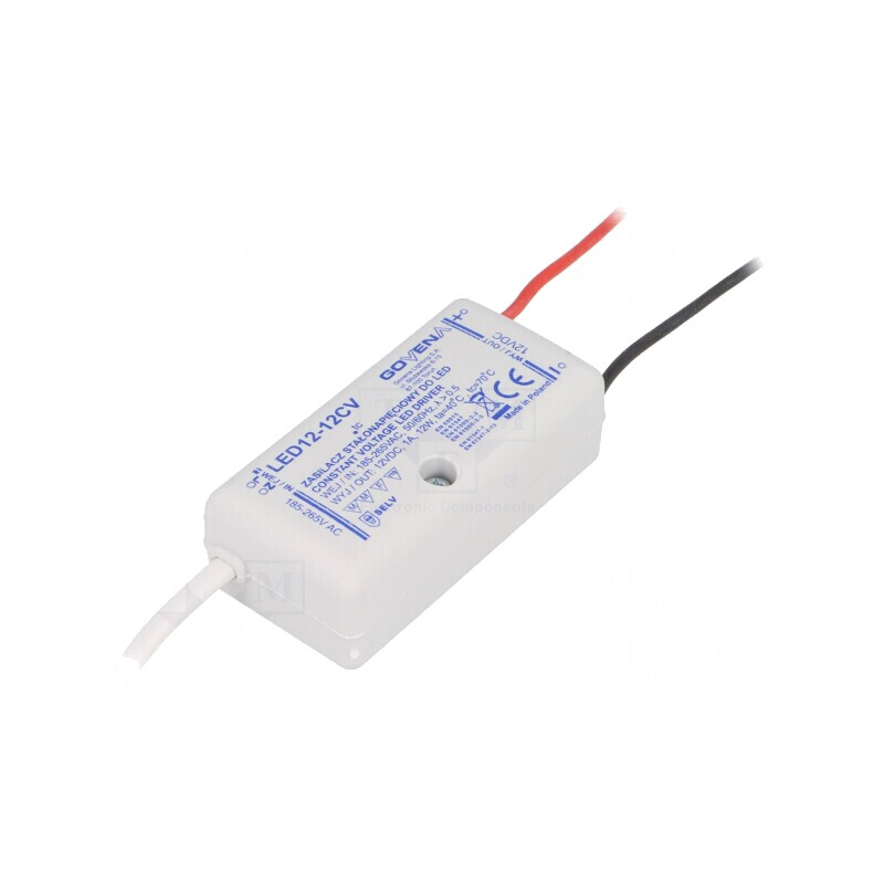 Alimentator LED 12W 12V 1A IP40 | Electronic-mag.ro | Componente Electronice