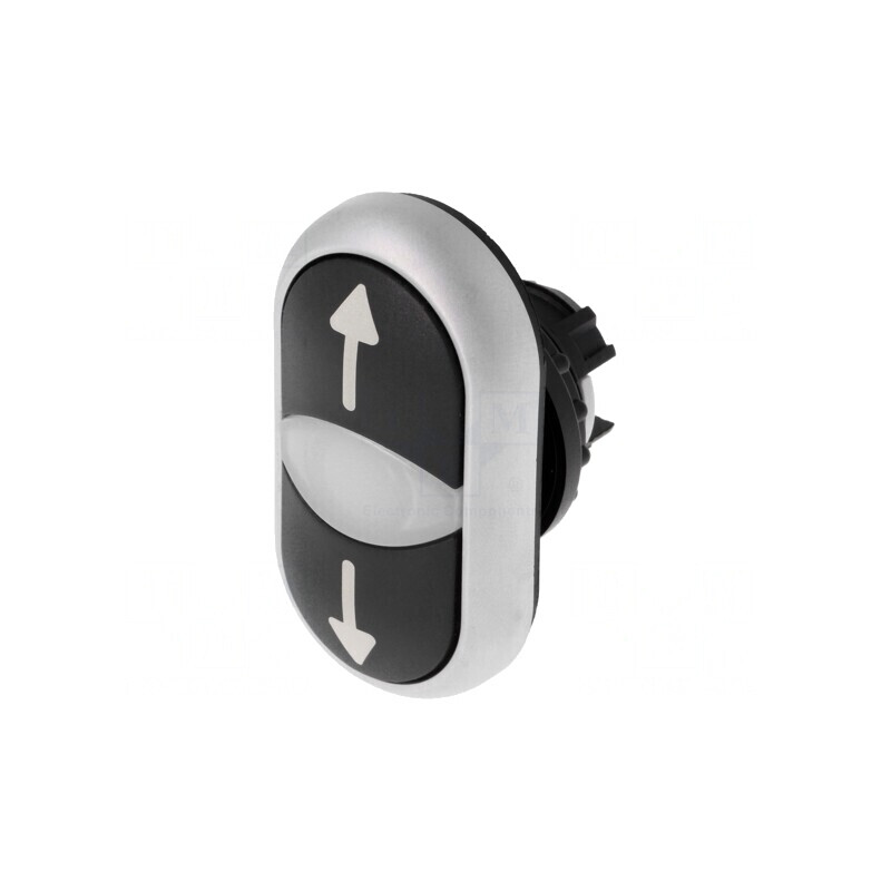 Comutator dublu 22mm negru | Electronic-mag.ro | Componente Electronice