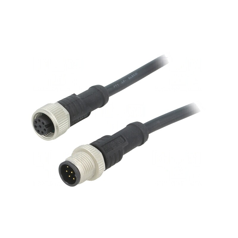 Cablu Senzori Automatizări 8 Pin M12-M12 1m | Electronic-mag.ro | Componente Electronice