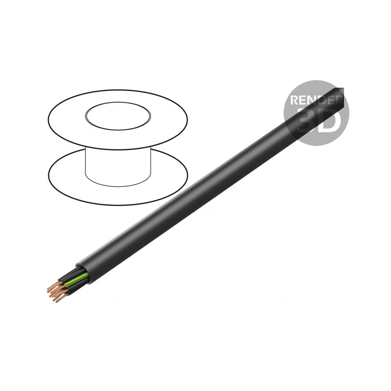 Cablu Electric Rotund H07RN-F 12x2.5mm² Negru 450/750V | Electronic-mag.ro | Componente Electronice