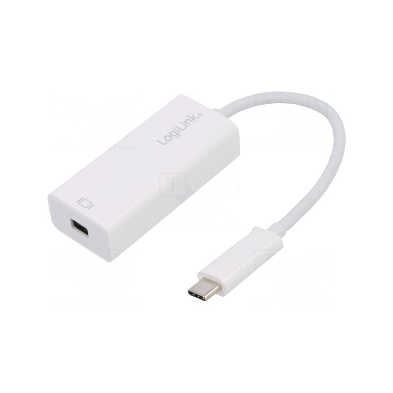 Adaptor mini DisplayPort la USB-C 0,15m Alb UA0360 | Electronic-mag.ro | Componente Electronice