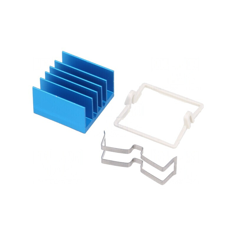 Radiator BGA cu Aripioare Albastru 21x21mm | Electronic-mag.ro | Componente Electronice