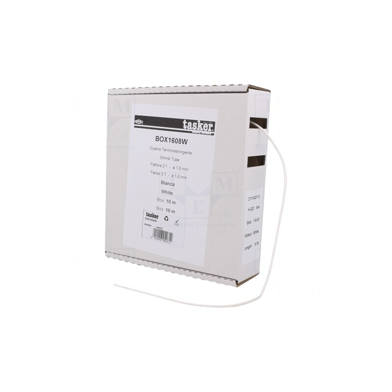 Manșon termocontractabil 2:1 1,6mm 10m alb | Electronic-mag.ro | Componente Electronice