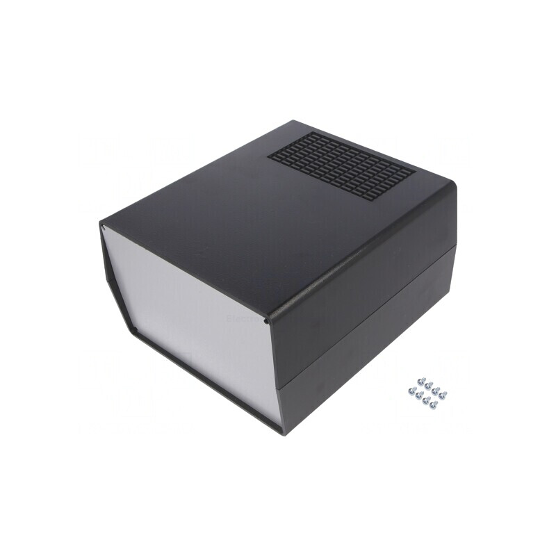 Carcasă panou ventilat cu ghidaje PCB | Electronic-mag.ro | Componente Electronice