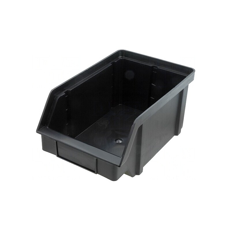 Cuvă ESD Polipropilenă Neagră 202x148x314mm | Electronic-mag.ro | Componente Electronice