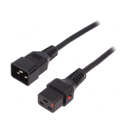 Cablu de Alimentare IEC C19-C20 cu Blocare 2m | Electronic-mag.ro | Componente Electronice