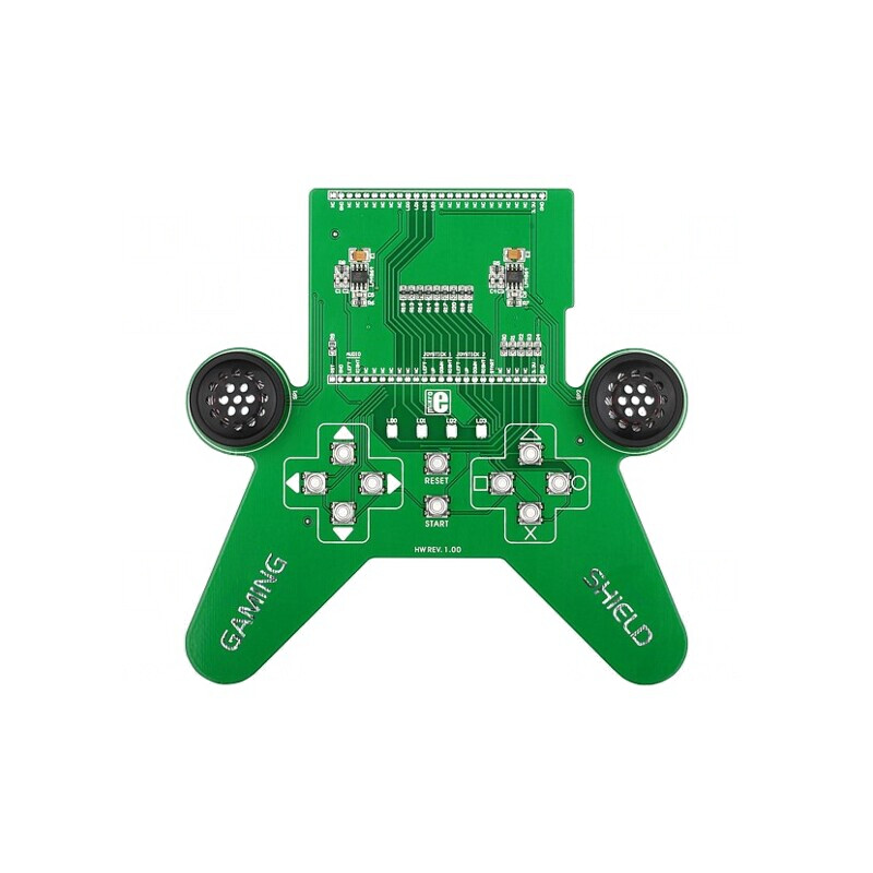 Mikromedia Gaming Shield - Placă de Expansiune 10 Butoane 4 LED-uri | Electronic-mag.ro | Componente Electronice