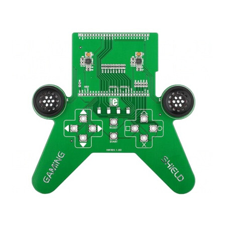 Mikromedia Gaming Shield - Placă de Expansiune 10 Butoane 4 LED-uri | Electronic-mag.ro | Componente Electronice