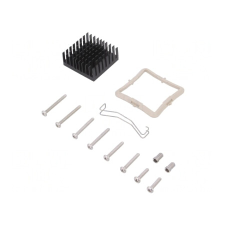 Radiator Extrudat cu Aripioare Negru 35mm x 35mm x 14.5mm | Electronic-mag.ro | Componente Electronice