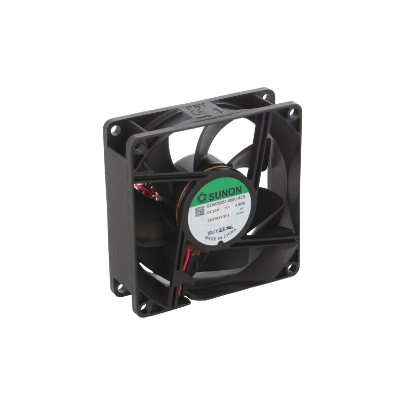 Ventilator DC axial 24V 80x80x25mm 101.9m3/h 47.5dBA IP56 | Electronic-mag.ro | Componente Electronice