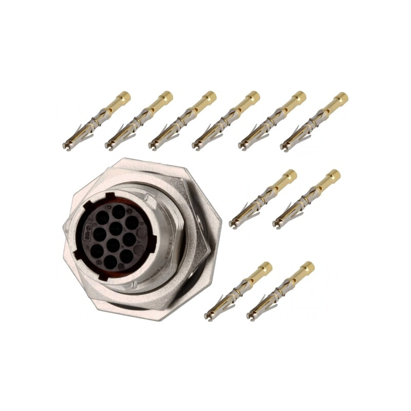 Conector circular RT360 soclu mufă mamă crimpat 10 pini 7.5A | Electronic-mag.ro | Componente Electronice