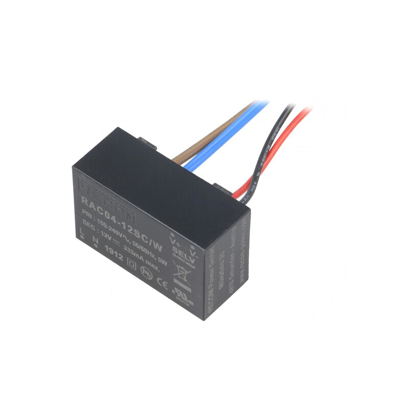 Convertor AC/DC 4W 12VDC RAC04-12SC/W | Electronic-mag.ro | Componente Electronice