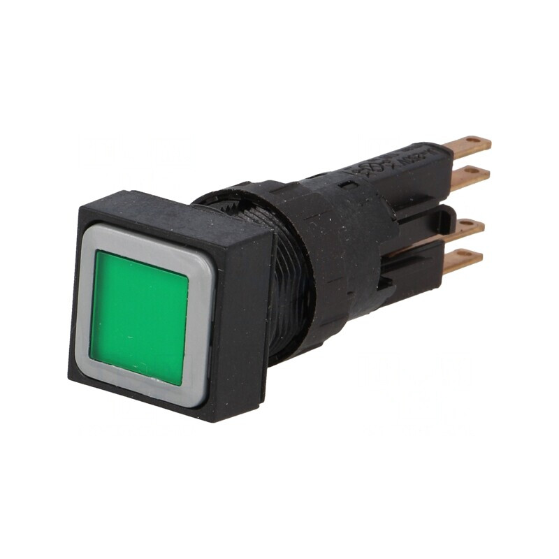 Comutator Apăsare 16mm Verde Bec | Electronic-mag.ro | Componente Electronice