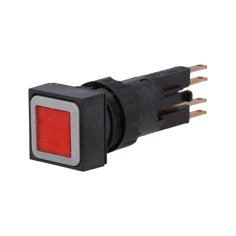 Comutator cu Buton de Apăsare 16mm cu Lumină Roșie | Electronic-mag.ro | Componente Electronice