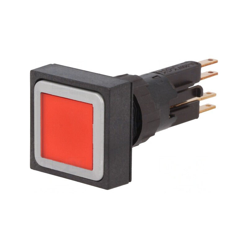 Comutator Push 16mm cu Bec Roșu | Electronic-mag.ro | Componente Electronice