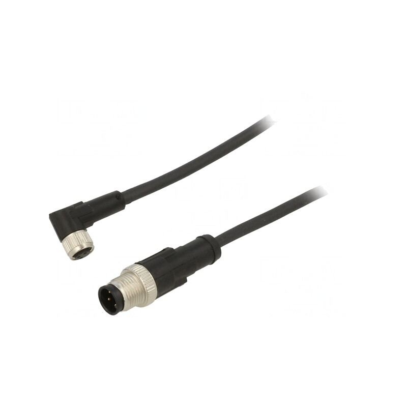 Cablu de conectare M12 M8 1m 3 pini 60VAC 3A | Electronic-mag.ro | Componente Electronice