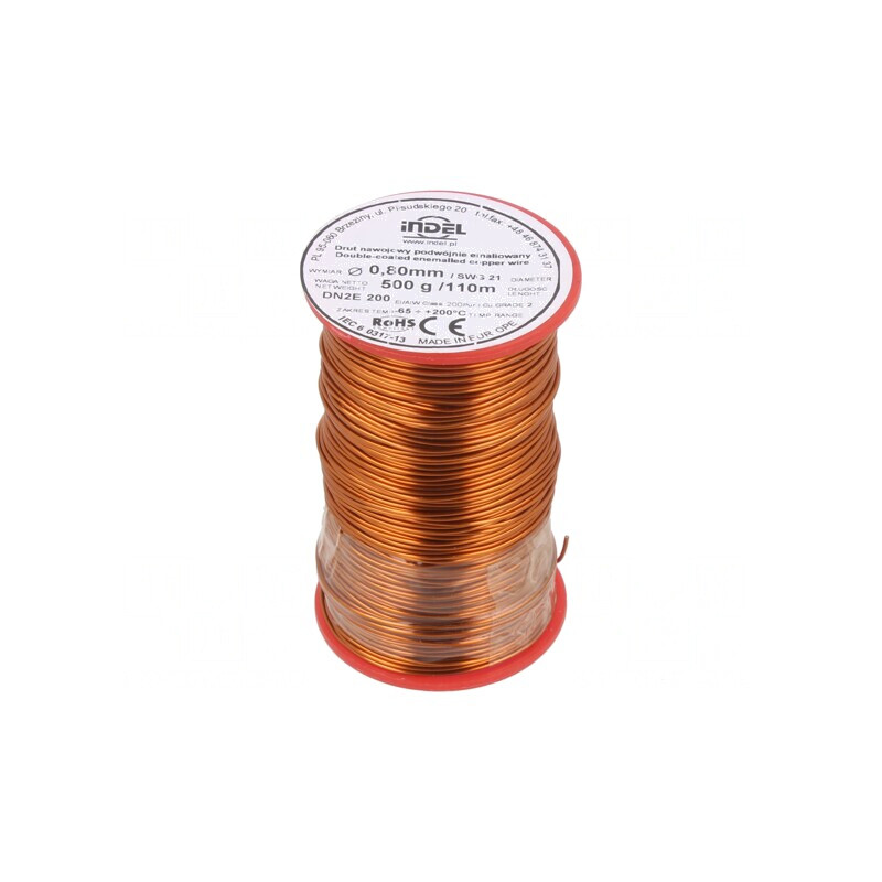 Sârmă emailată 0,8mm 0,5kg Cu 65-200°C | Electronic-mag.ro | Componente Electronice