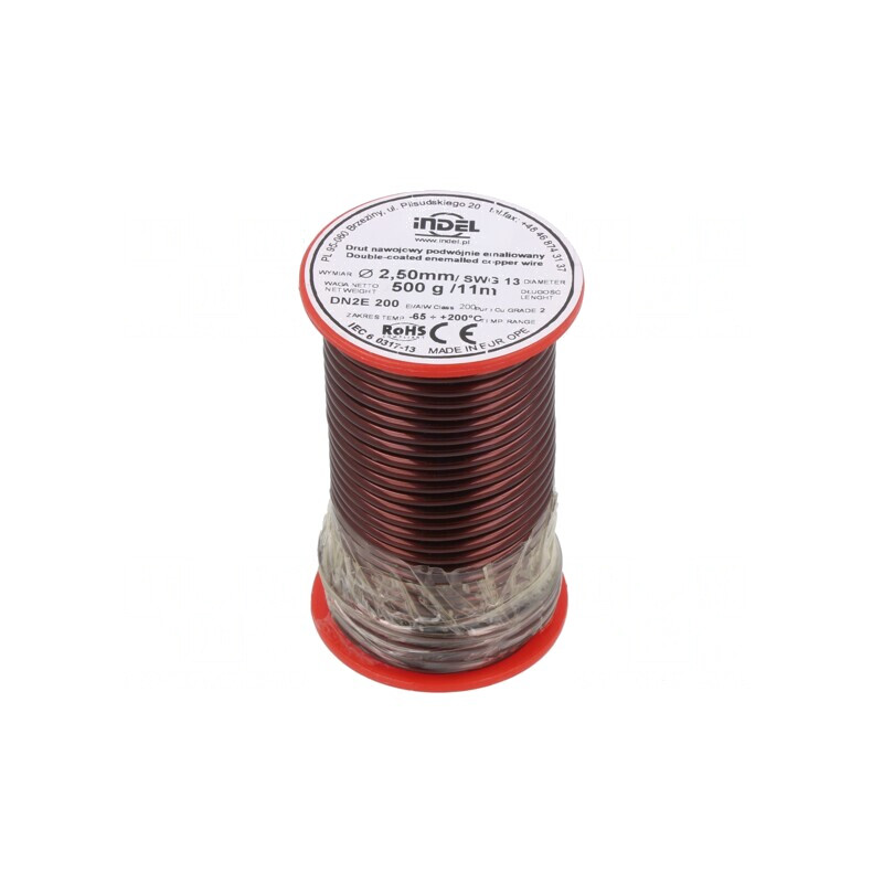 Sârmă emailată dublă 2,5mm 0,5kg Cu | Electronic-mag.ro | Componente Electronice