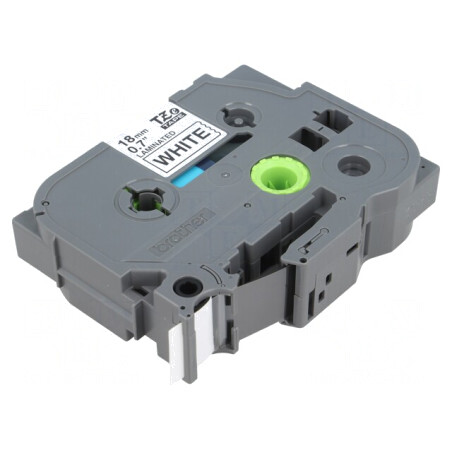 Bandă Etichetare 18mm x 8m Albă/Neagră TZE-241 | Electronic-mag.ro | Componente Electronice
