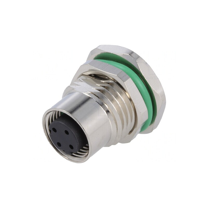 Soclu M12 mamă 4 pini Ethernet IP67 250V 4A | Electronic-mag.ro | Componente Electronice
