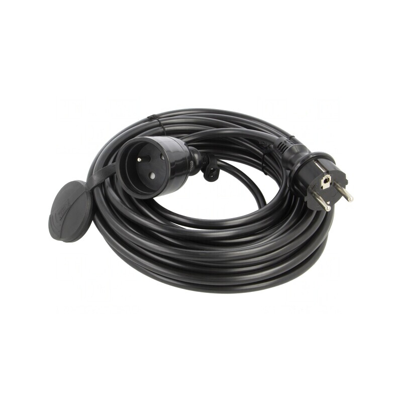 Prelungitor alimentare negru 10m 16A | Electronic-mag.ro | Componente Electronice